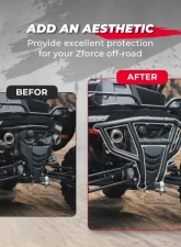 Kemimoto Rear Bumper Brush Guard CFMOTO Zce 950 Accessories                                     - B0101-03801BK - Image 3