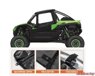 Kemimoto Soft Upper Door Set Kawasaki Teryx 1000 2020-2023 - B0102-02001BK