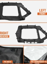 Kemimoto Soft Upper Door Set Kawasaki Teryx 1000 2020-2023                                     - B0102-02001BK - Image 5