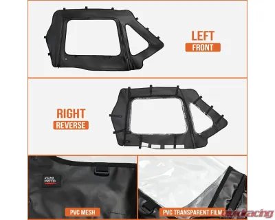 Kemimoto Soft Upper Door Set Kawasaki Teryx 1000 2020-2023 - B0102-02001BK