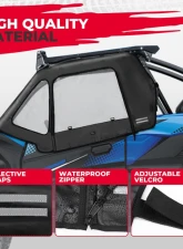 Kemimoto Soft Upper Doors Kit Kawasaki Teryx KRX 1000                                     - B0102-02002BK - Image 3