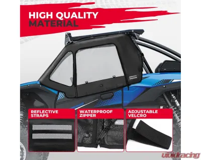Kemimoto Soft Upper Doors Kit Kawasaki Teryx KRX 1000 - B0102-02002BK