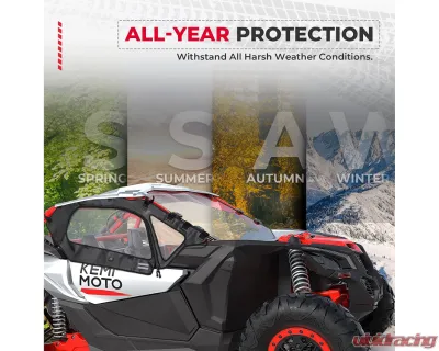 Kemimoto Soft Cab Enclosures Upper Door / Upper Windows Can-am Maverick X3 - B0102-02201BK