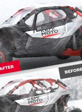 Kemimoto Soft Cab Enclosures Upper Door / Upper Windows Can-am Maverick X3                                     - B0102-02201BK - Image 5