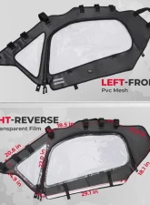 Kemimoto Soft Cab Enclosures Upper Door / Upper Windows Can-am Maverick X3                                     - B0102-02201BK - Image 7