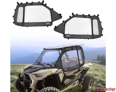Kemimoto Soft Door / Upper Windows Water-resistant Windshield Polaris RZR XP 1000/XP 2014+ - B0102-02501BK