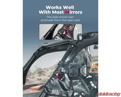 Kemimoto Soft Door / Upper Windows Water-resistant Windshield Polaris RZR XP 1000/XP 2014+ - B0102-02501BK