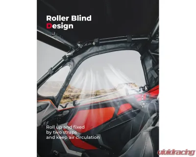 Kemimoto 2 Soft Upper Doors w/ Zippers | Upper Windows Polaris RZR PRO XP 2020-2023 - B0102-02601BK