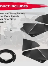 Kemimoto Aluminum Lower Doors Inserts Cfmoto Zce 950                                     - B0102-02701BK - Image 2