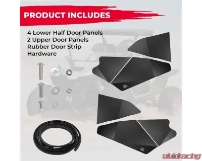 Kemimoto Aluminum Lower Doors Inserts Cfmoto Zce 950 - B0102-02701BK