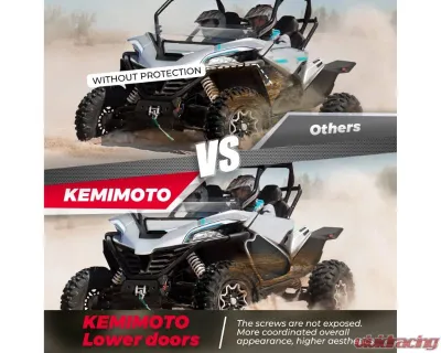 Kemimoto Aluminum Lower Doors Inserts Cfmoto Zce 950 - B0102-02701BK