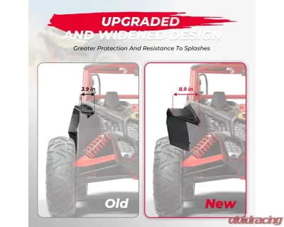 Kemimoto Upgraded Extended Fender Flares Can-Am Maverick X3 / X3 Max - B0103-00202BK