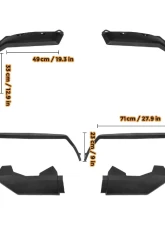 Kemimoto Fender Flare Front | Rear Extended Mud Guards Can Am Defender                                     - B0103-01001BK - Image 9