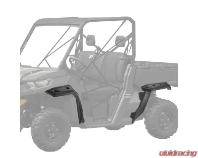 Kemimoto Fender Flare Front | Rear Extended Mud Guards Can Am Defender - B0103-01001BK