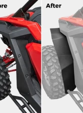Kemimoto Fender Flares / Mud Flaps Kit Polaris RZR PRO XP 2020-2023                                     - B0103-01301BK - Image 4
