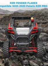 Kemimoto Fender Flares / Mud Flaps Kit Polaris RZR PRO XP 2020-2023                                     - B0103-01301BK - Image 6