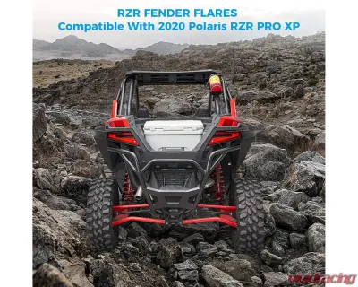 Kemimoto Fender Flares / Mud Flaps Kit Polaris RZR PRO XP 2020-2023 - B0103-01301BK