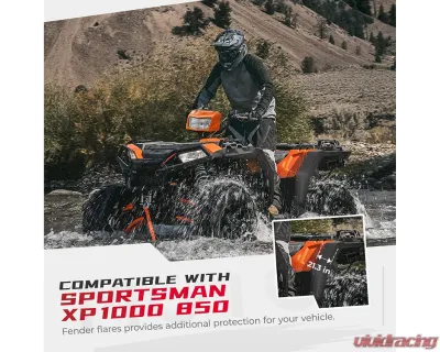 Kemimoto ATV Fender Flares Polaris Sportsman 850 | XP 1000 2017-2021 - B0103-02001BK