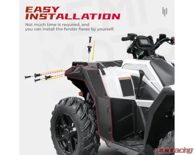 Kemimoto ATV Fender Flares Polaris Sportsman 850 | XP 1000 2017-2021 - B0103-02001BK
