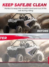 Kemimoto 2 Piece Fender Flare Set / Heavy-Duty Rear Fender FlaresPolaris RZR PRO R 2022-2023                                     - B0103-03301BK - Image 3