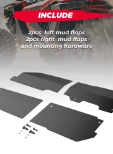 Kemimoto 2 Piece Fender Flare Set / Heavy-Duty Rear Fender FlaresPolaris RZR PRO R 2022-2023                                     - B0103-03301BK - Image 4