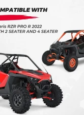 Kemimoto 2 Piece Fender Flare Set / Heavy-Duty Rear Fender FlaresPolaris RZR PRO R 2022-2023                                     - B0103-03301BK - Image 6