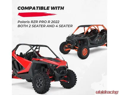 Kemimoto 2 Piece Fender Flare Set / Heavy-Duty Rear Fender FlaresPolaris RZR PRO R 2022-2023 - B0103-03301BK