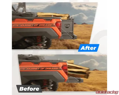 Kemimoto UTV Tailgate Extender Polaris Ranger 1000 XP 2017-2022 - B0105-01201BK