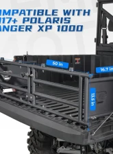 Kemimoto UTV Tailgate Extender Polaris Ranger 1000 XP 2017-2022                                     - B0105-01201BK - Image 5