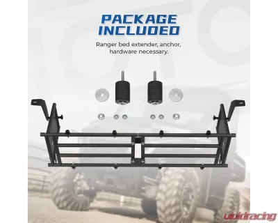 Kemimoto UTV Tailgate Extender Polaris Ranger 1000 XP 2017-2022 - B0105-01201BK