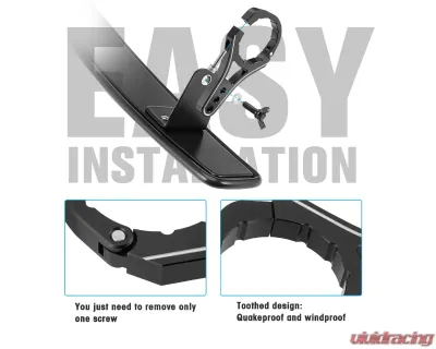 Kemimoto UTV Mirror w/ ShatterProof Tempered Glass | 1.75" Clamp Polaris RZR - B0106-01601