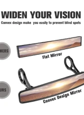 Kemimoto UTV Mirror w/ ShatterProof Tempered Glass | 1.75" Clamp Polaris RZR                                     - B0106-01601 - Image 4
