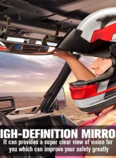 Kemimoto UTV Mirror w/ ShatterProof Tempered Glass | 1.75" Clamp Polaris RZR                                     - B0106-01601 - Image 5