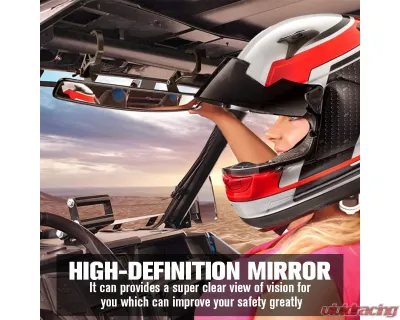 Kemimoto UTV Mirror w/ ShatterProof Tempered Glass | 1.75" Clamp Polaris RZR - B0106-01601