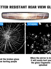 Kemimoto UTV Mirror w/ ShatterProof Tempered Glass | 1.75" Clamp Polaris RZR                                     - B0106-01601 - Image 6