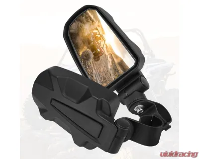 Kemimoto Adjustable Side View Convex Mirror1.75" Roll Cage Honda Pioneer 1000 - B0106-01801BK-HD