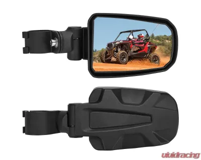 Kemimoto Adjustable Side View Convex Mirror1.75" Roll Cage Honda Pioneer 1000 - B0106-01801BK-HD