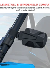 Kemimoto Adjustable Side View Convex Mirror1.75" Roll Cage Honda Pioneer 1000                                     - B0106-01801BK-HD - Image 6