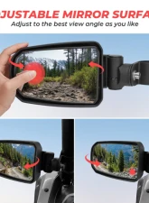 Kemimoto Adjustable Side View Convex Mirror1.75" Roll Cage Yamaha YXZ1000R / Rhino                                     - B0106-01801BK-YMH - Image 4