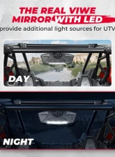 Kemimoto Aluminum Rear View Mirror w/ Light Polaris RZR 2022-2023                                     - B0106-03204BK - Image 5