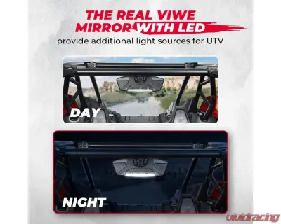 Kemimoto Aluminum Rear View Mirror w/ Light Polaris RZR 2022-2023 - B0106-03204BK