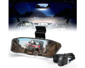 Kemimoto UTV Rear View Mirror w/ LED Light Polaris Ranger / Defender 2015-2023