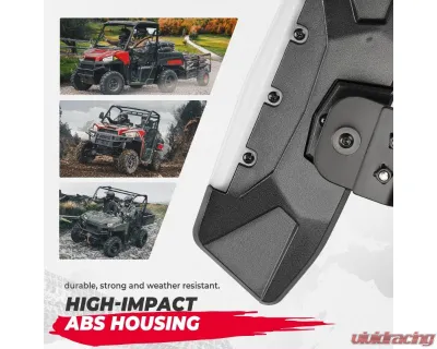 Kemimoto UTV Rear View Mirror w/ LED Light Polaris Ranger / Defender 2015-2023 - B0106-03604BK