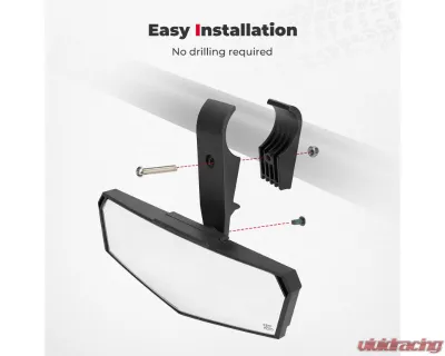 Kemimoto Upgraded 1.75"-2"Rear View Center Mirror Honda Talon 1000R / 1000X 2019-2021 - B0106-03702BK