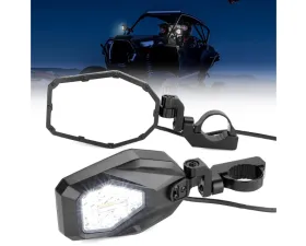 Kemimoto Mirrors w/ LED Turn Signal Lights Polaris RZR