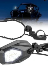 Kemimoto Mirrors w/ LED Turn Signal Lights Can-am Maverick X3 2017-2020                                     - B0106-05602BK-X3 - Image 7