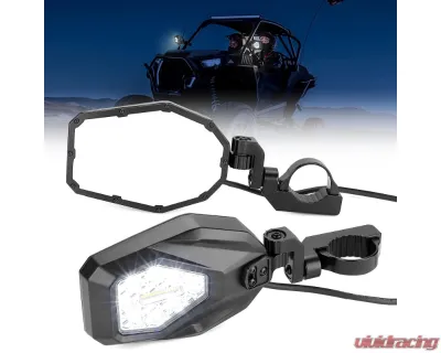 Kemimoto Mirrors w/ LED Turn Signal Lights Can-am Maverick X3 2017-2020 - B0106-05602BK-X3
