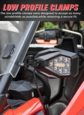Kemimoto Mirrors w/ LED Turn Signal Lights Can-am Maverick X3 2017-2020                                     - B0106-05602BK-X3 - Image 4