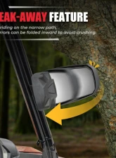 Kemimoto Side Mirrors Polaris Ranger / Can-am Defender / Maverick Trail                                     - B0106-06201BK - Image 5