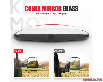 Kemimoto Side Mirrors Aluminum OE Replace #715002459 Can Am Defender - B0106-07001BK